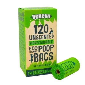 Benevo biodegradable compostable poop bags