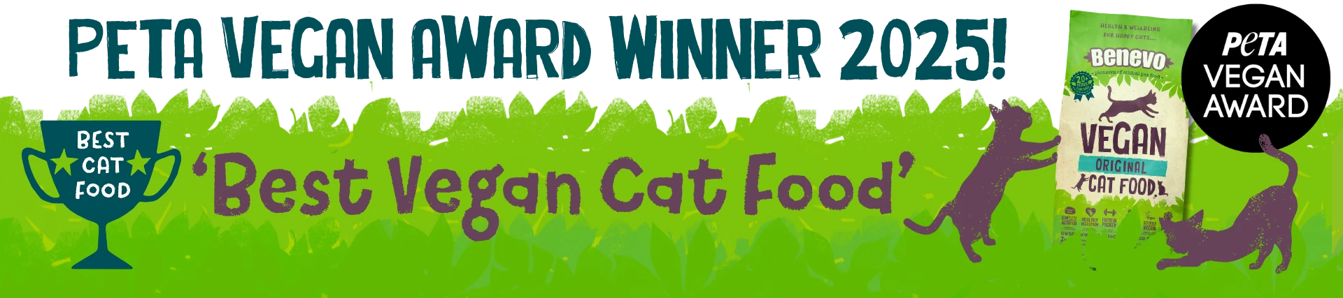 Vegan Cat Food from Benevo - Peta Best Vegan Cat Food Award 2025